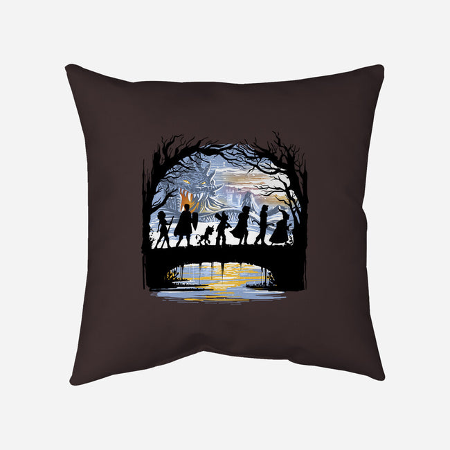 The Fellowship Of The Dungeons-None-Removable Cover-Throw Pillow-zascanauta