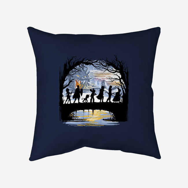 The Fellowship Of The Dungeons-None-Removable Cover-Throw Pillow-zascanauta