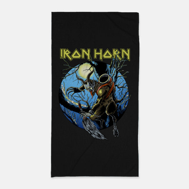 Iron Horn-None-Beach-Towel-joerawks