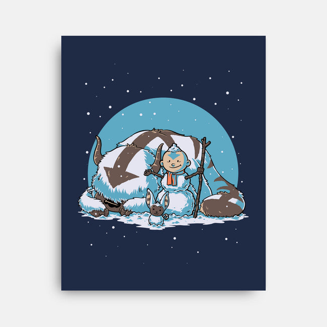 Snow Fun Bender-None-Stretched-Canvas-Studio Mootant