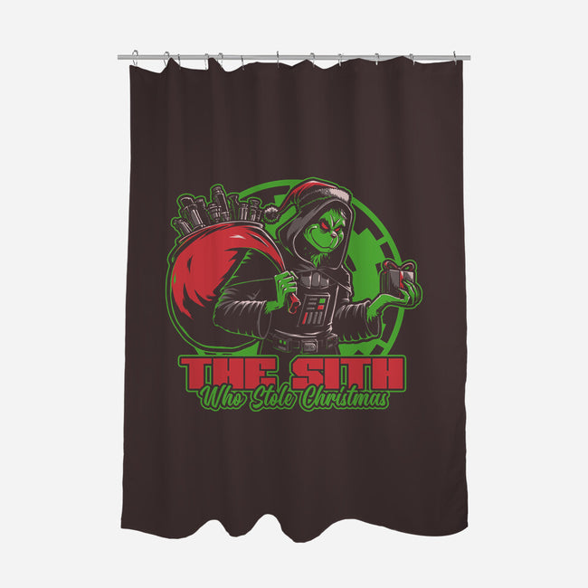 Evil Star Stealing Christmas-None-Polyester-Shower Curtain-Studio Mootant