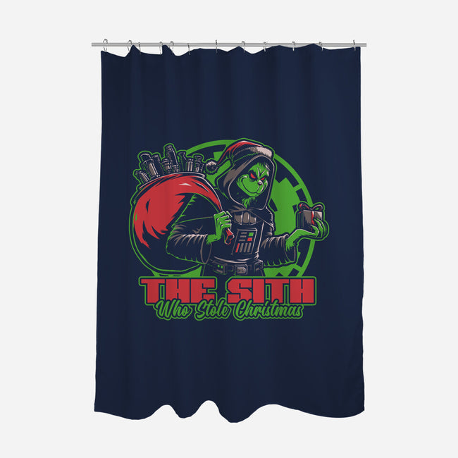 Evil Star Stealing Christmas-None-Polyester-Shower Curtain-Studio Mootant