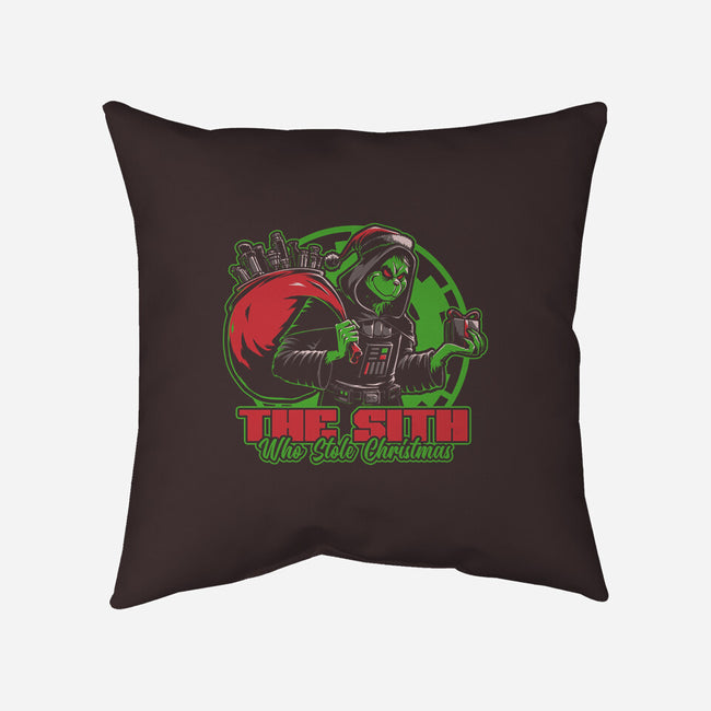 Evil Star Stealing Christmas-None-Removable Cover-Throw Pillow-Studio Mootant