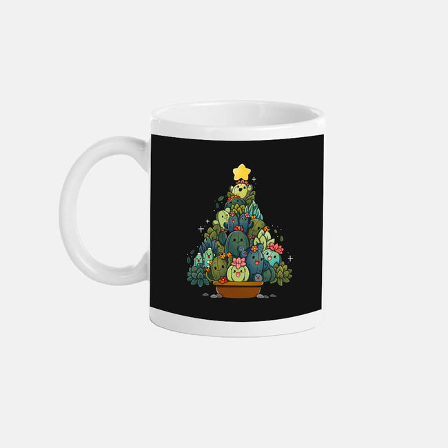 Succulents Xmas Tree-None-Mug-Drinkware-Vallina84
