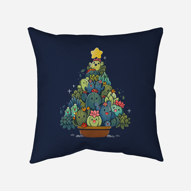 Succulents Xmas Tree-None-Removable Cover-Throw Pillow-Vallina84