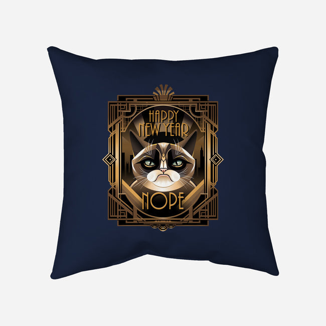 Grumpy New Year-None-Removable Cover-Throw Pillow-daobiwan