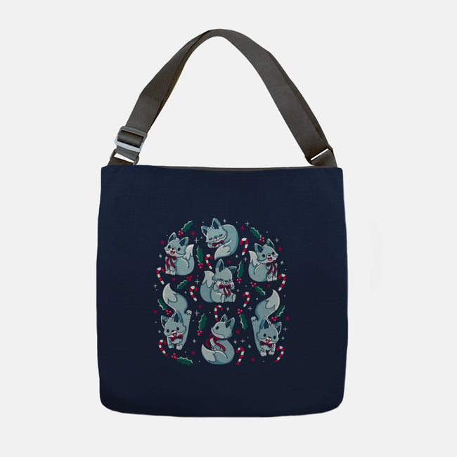 Winter Foxes-None-Adjustable Tote-Bag-Vallina84