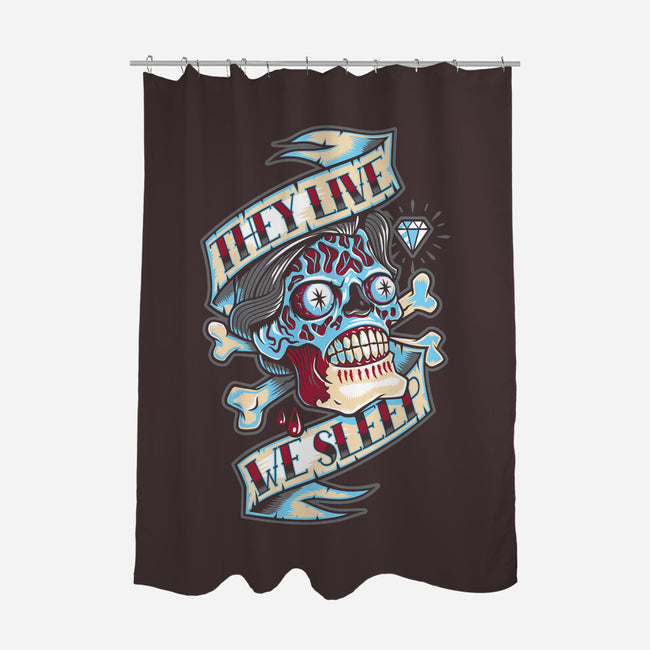 They Live We Sleep-None-Polyester-Shower Curtain-Nemons
