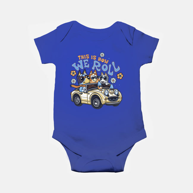 This Is How We Roll-Baby-Basic-Onesie-momma_gorilla