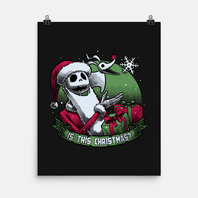 Skeleton Christmas Halloween-None-Matte-Poster-Studio Mootant