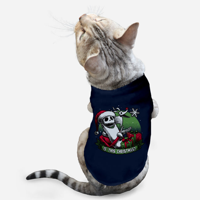 Skeleton Christmas Halloween-Cat-Basic-Pet Tank-Studio Mootant