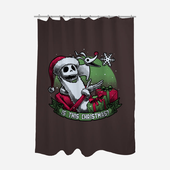 Skeleton Christmas Halloween-None-Polyester-Shower Curtain-Studio Mootant