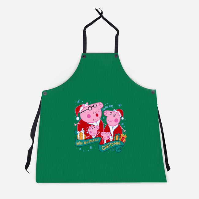 Christmas Family-Unisex-Kitchen-Apron-spoilerinc