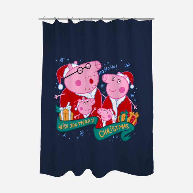 Christmas Family-None-Polyester-Shower Curtain-spoilerinc