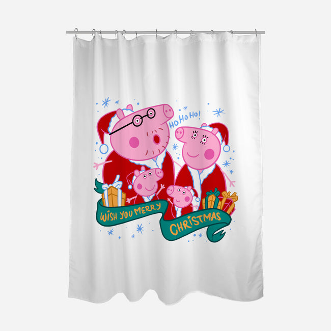 Christmas Family-None-Polyester-Shower Curtain-spoilerinc