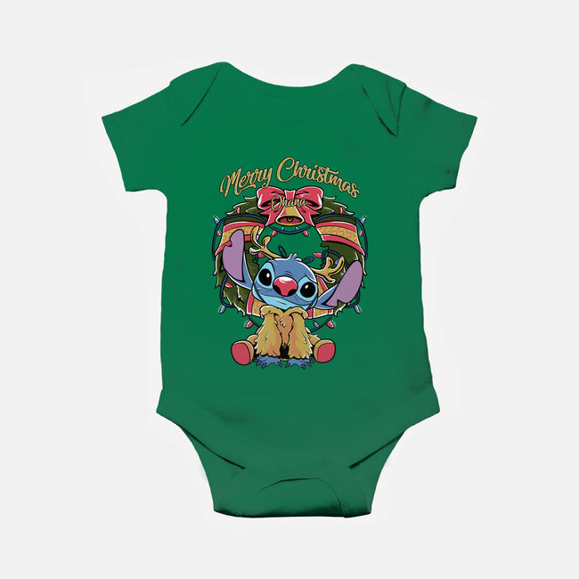 Stitch Christimas-Baby-Basic-Onesie-Nihon Bunka