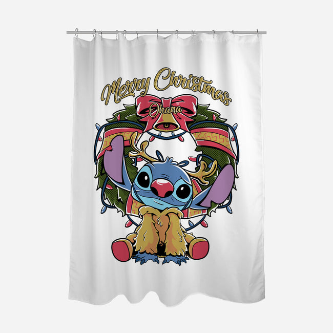 Stitch Christimas-None-Polyester-Shower Curtain-Nihon Bunka