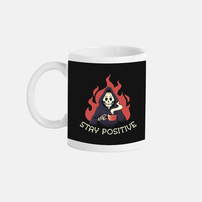 Death Drinking Coffee-None-Mug-Drinkware-tobefonseca