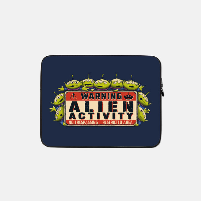 Vintage Alien Warning-None-Zippered-Laptop Sleeve-NMdesign