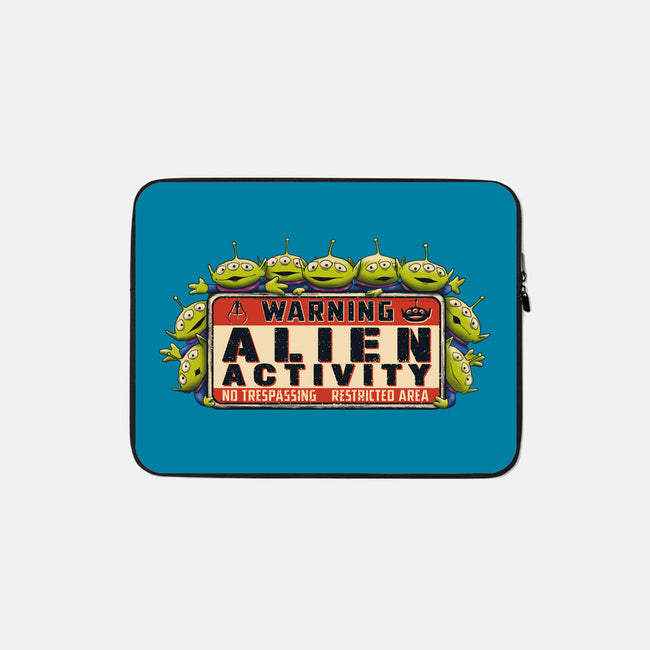 Vintage Alien Warning-None-Zippered-Laptop Sleeve-NMdesign