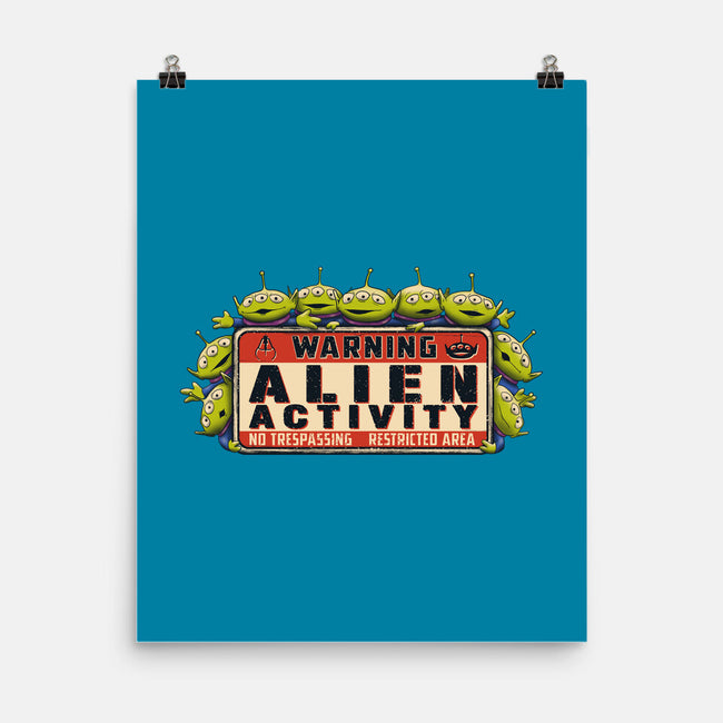Vintage Alien Warning-None-Matte-Poster-NMdesign