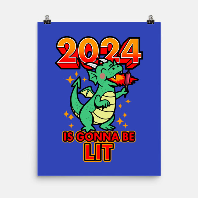 2024 Is Gonna Be Lit-None-Matte-Poster-Boggs Nicolas