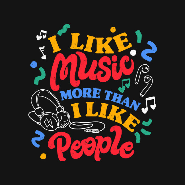 I Like Music More-None-Stretched-Canvas-tobefonseca