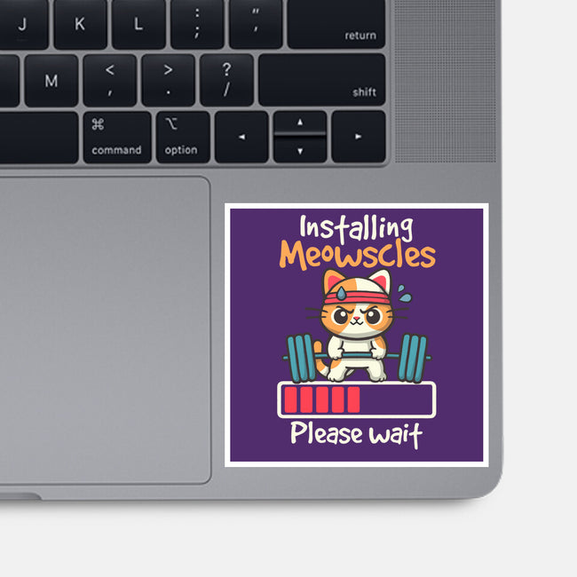 Installing Meowscles-None-Glossy-Sticker-NemiMakeit