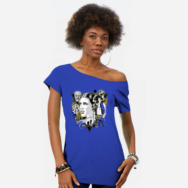 Classic Trilogy-Womens-Off Shoulder-Tee-CappO