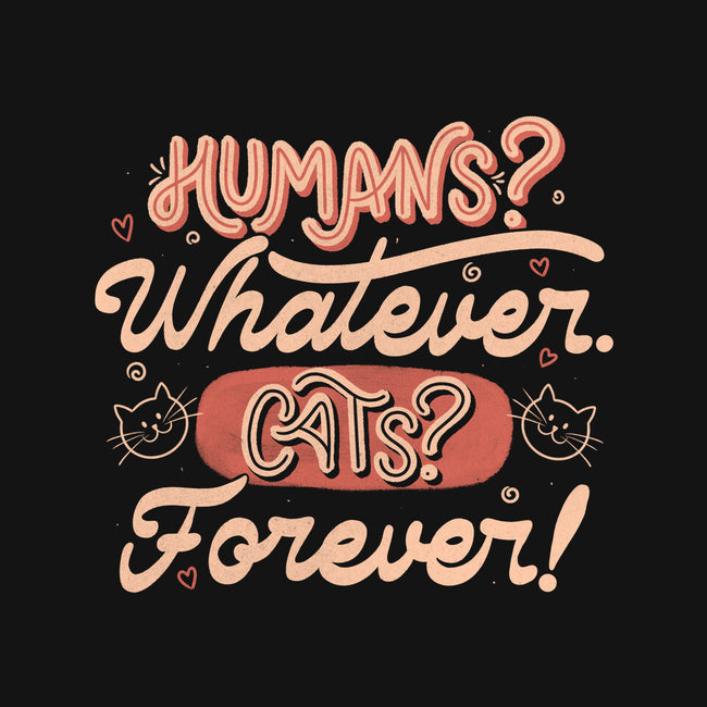 Humans Whatever Cats Forever-Womens-Off Shoulder-Tee-tobefonseca