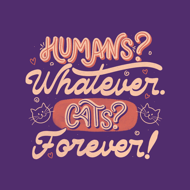 Humans Whatever Cats Forever-Womens-Off Shoulder-Tee-tobefonseca