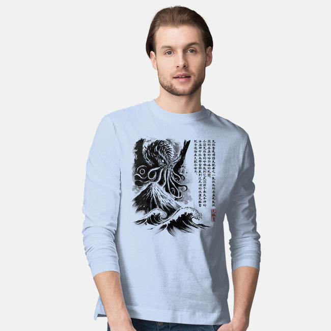 Great Old One Sumi-e-Mens-Long Sleeved-Tee-DrMonekers