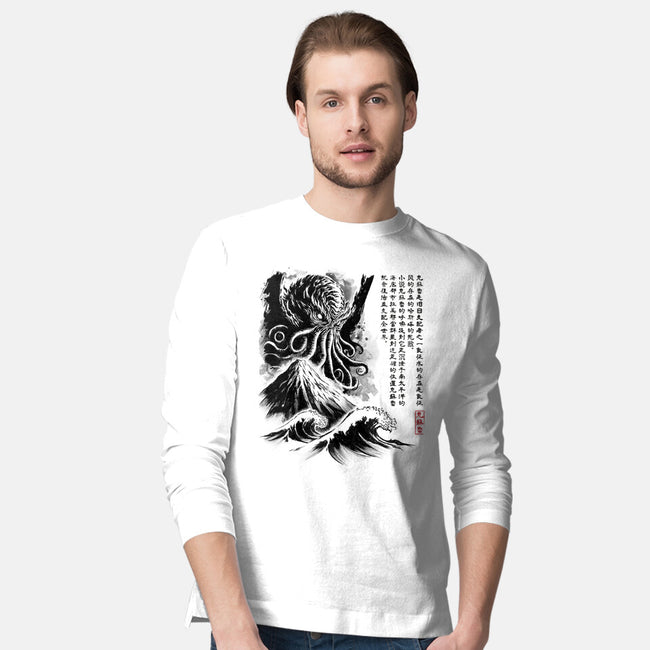Great Old One Sumi-e-Mens-Long Sleeved-Tee-DrMonekers
