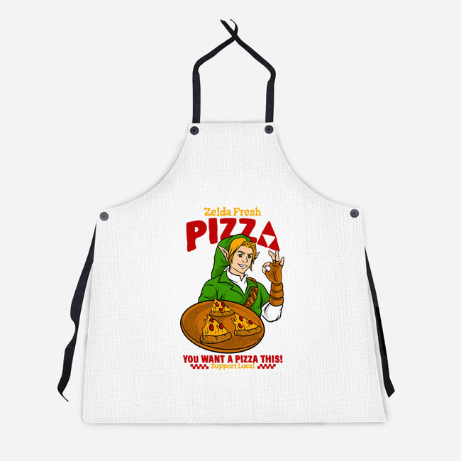 Fresh Pizza-Unisex-Kitchen-Apron-spoilerinc