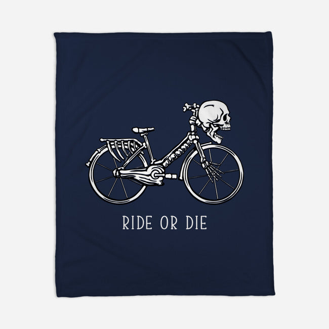 Bike Skeleton-None-Fleece-Blanket-tobefonseca