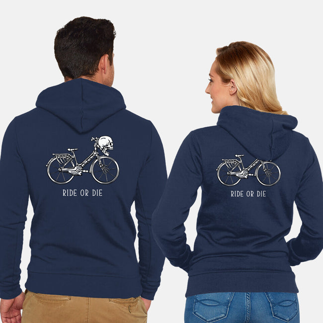 Bike Skeleton-Unisex-Zip-Up-Sweatshirt-tobefonseca