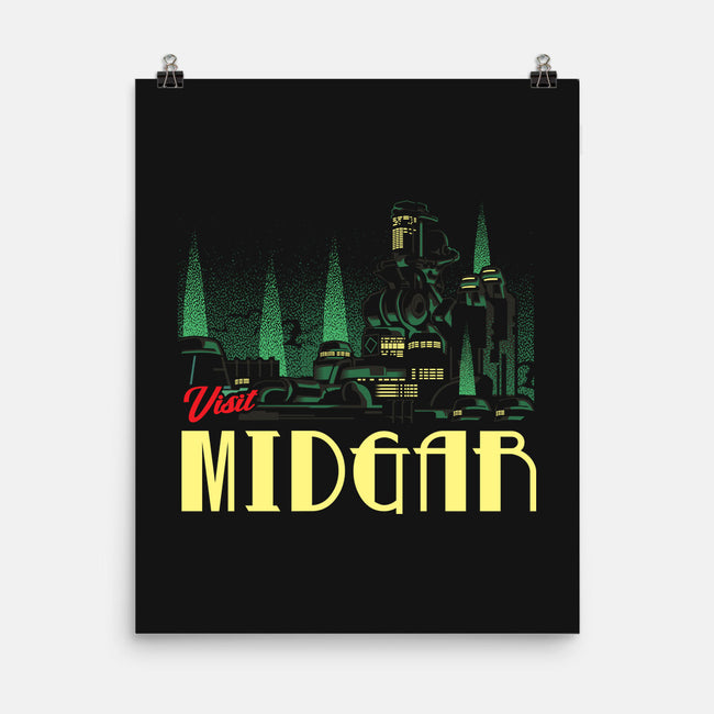 Visit Midgar-None-Matte-Poster-arace