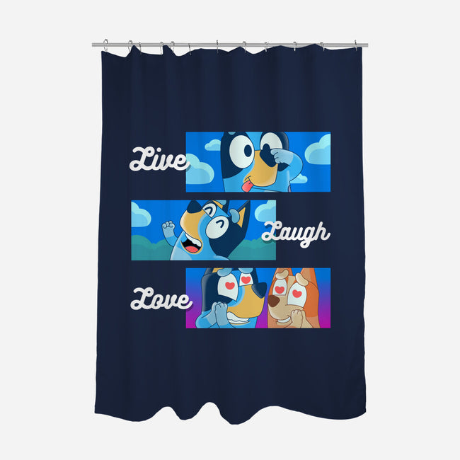 Live Laugh Love Bluey-None-Polyester-Shower Curtain-Tri haryadi