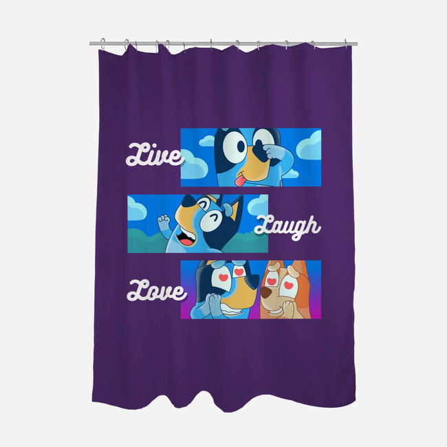 Live Laugh Love Bluey-None-Polyester-Shower Curtain-Tri haryadi
