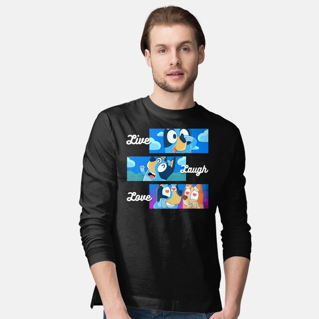 Live Laugh Love Bluey-Mens-Long Sleeved-Tee-Tri haryadi