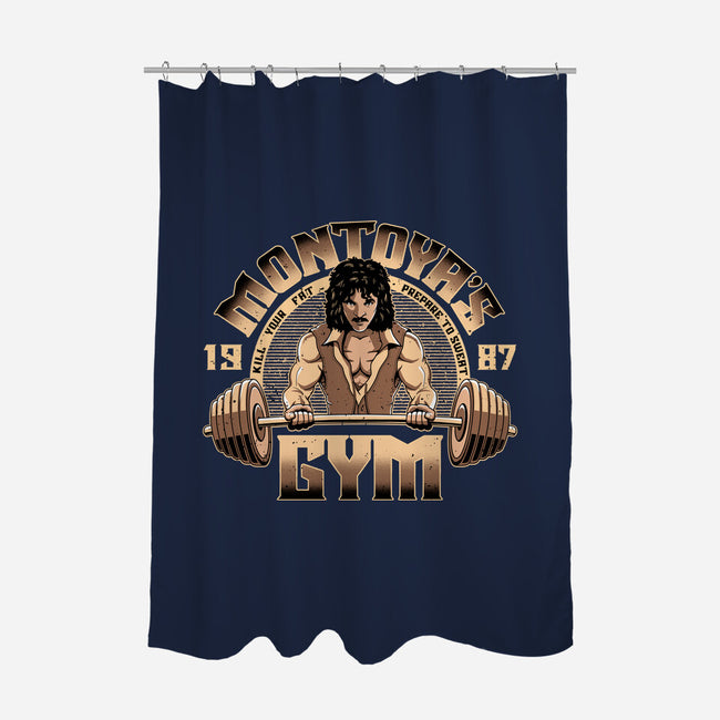 Montoya's Gym-None-Polyester-Shower Curtain-retrodivision