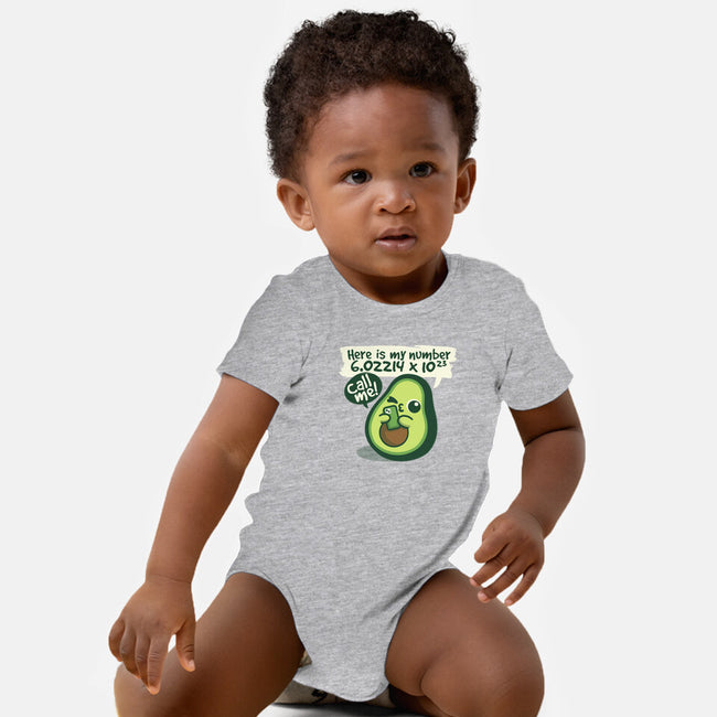 Call Me Avocado Number-Baby-Basic-Onesie-NemiMakeit