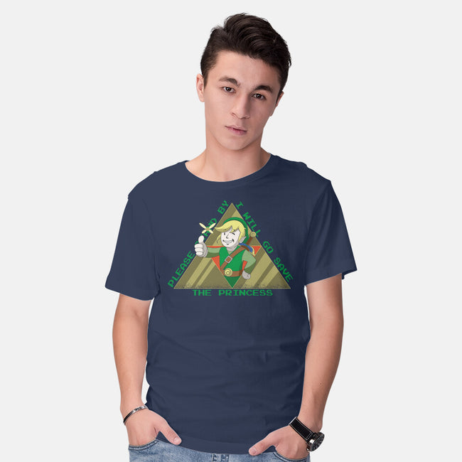 Please Stand By With Link-Mens-Basic-Tee-Kladenko