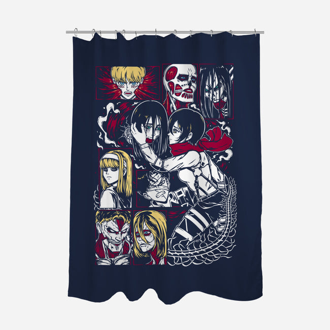 The End Of The Titans-None-Polyester-Shower Curtain-Panchi Art