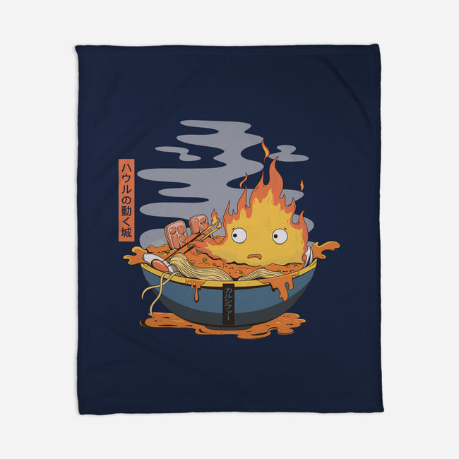 Calcifer Ramen-None-Fleece-Blanket-Claudia