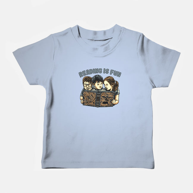 Reading Is Fun For Us-Baby-Basic-Tee-momma_gorilla