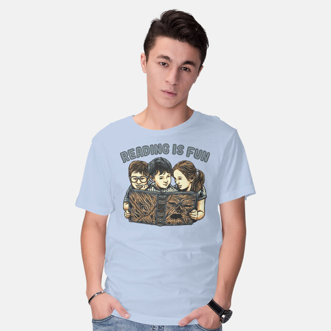 Reading Is Fun For Us-Mens-Basic-Tee-momma_gorilla