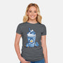 Penguin Iced Coffee-Womens-Fitted-Tee-tobefonseca