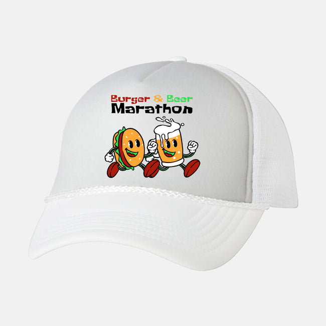 Burger And Beer Marathon-Unisex-Trucker-Hat-naomori