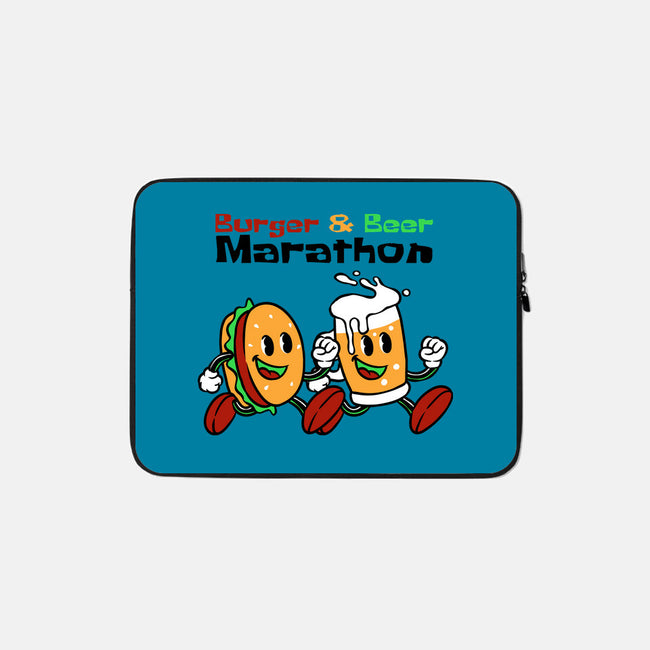 Burger And Beer Marathon-None-Zippered-Laptop Sleeve-naomori